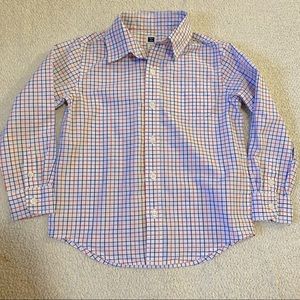 Janie and Jack Boys Red, White, and Blue Button Down, Size 4
